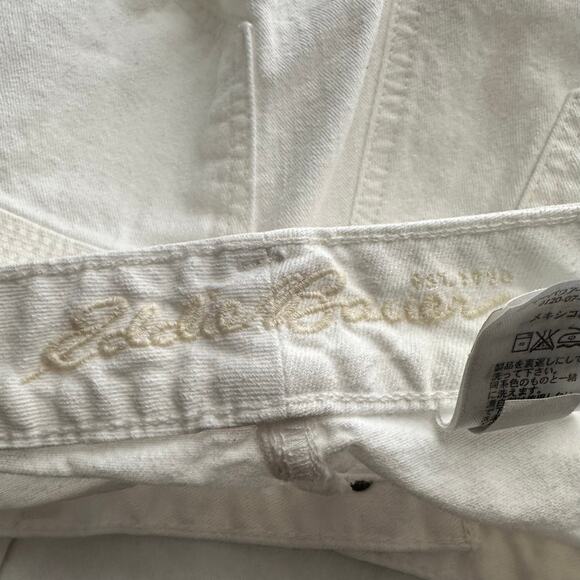 Eddie Bauer Womens size 12 Petite Classic Bootcut Denim Jeans White - Picture 8 of 8